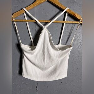 Wilfred Free Aritzia Women's Cropped Tank Top crop top in White Size Medium
